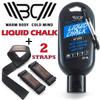 WARM BODY COLD MIND Liquid Chalk 50ml + 2 Lifting Straps Bundle for Weightlifting, Powerlifting, Strength Deadlift Training view 1