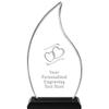 Hearts Acrylics - 10" Flame Acrylic Award Hearts Arylic Award Trophy, Customized Engraving Included Prime view 1