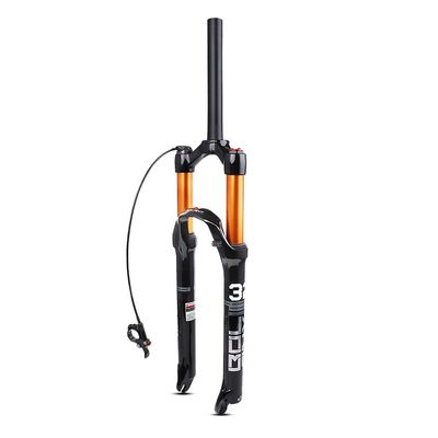 Jejy Suspension Forks Ultralight Magnesium Alloy 26/27.5/29" MTB, Travel:120mm Remote Lockout Air Front Fork Mountain Bicycle Shock Absorber (Color : Straight, Size : 27.5)