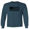 0023. United States of America Vintage American Flag USA us Military Patriotic Style Men's Long Sleeve t Shirt (Indigo Blue X-Large)