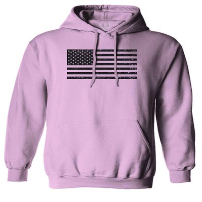 0023. United States of America Vintage American Flag USA us Military Patriotic Style Sweatshirt Pullover Hoodie (Light Purple, Large)