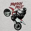 Spreadshirt Braydon Price Motocross Kids' Hoodie, S, heather gray view 2