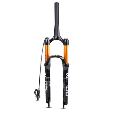 Jejy Suspension Forks Ultralight Magnesium Alloy 26/27.5/29" MTB, Travel:120mm Remote Lockout Air Front Fork Mountain Bicycle Shock Absorber (Color : Tapered, Size : 26)