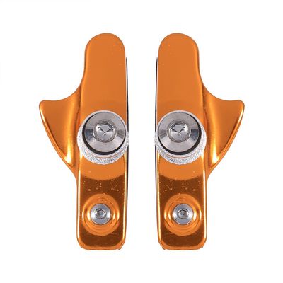 2pcs Aluminium Alloy Bike Brake Pads, Brake Blocks Shoes Road Brake Shoes Cycling Accessories for Mountain Road Bikes(Gold)