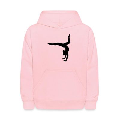 Spreadshirt Gymnastics Gymnast Floor Exercise Kids' Hoodie Pink