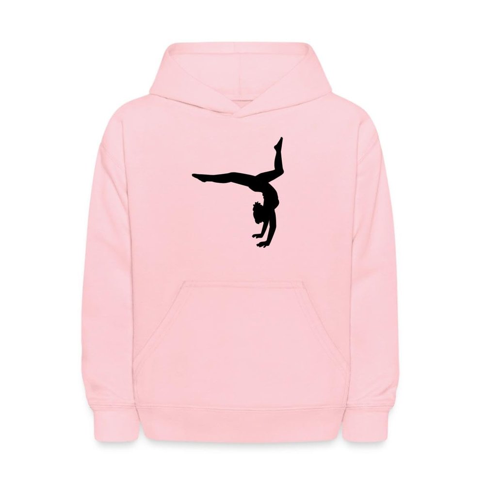 Spreadshirt Gymnastics Gymnast Floor Exercise Kids' Hoodie Pink