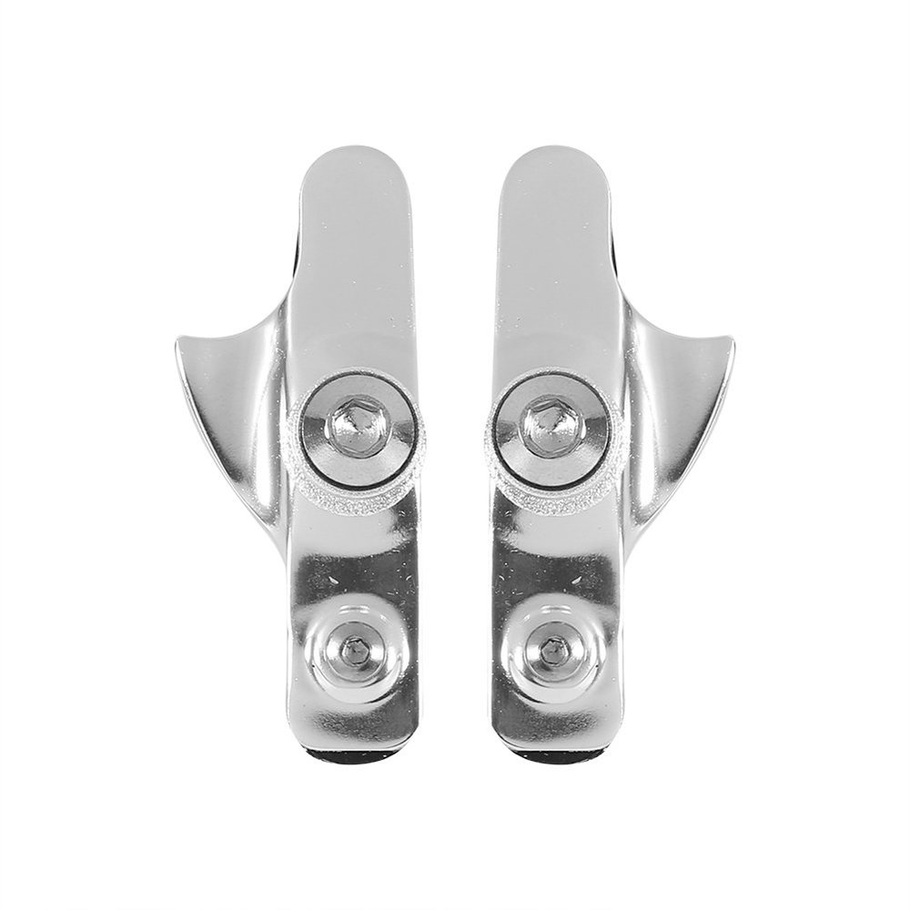 2pcs Aluminium Alloy Bike Brake Pads, Brake Blocks Shoes Road Brake Shoes Cycling Accessories for Mountain Road Bikes(Silver)