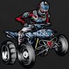 Spreadshirt ATV Racer Kids' Hoodie, XL, black view 2