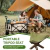 Cyrank Camping Tripod Stool Cloth, Travel Folding Camping Stool Folding Camping Chairs Portable Tripod Seat Outdoor Chair Fishing Chair Seat forCamping Hiking Golf Hunting Hiking Gardening view 4