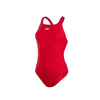 Speedo Ladies Eco Endurance+ Medalist Swimsuit Black, Fed Red, 6