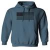 0023. United States of America Vintage American Flag USA us Military Patriotic Style Sweatshirt Pullover Hoodie (Indigo Blue, Medium) view 1