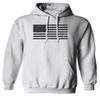 0023. United States of America Vintage American Flag USA us Military Patriotic Style Sweatshirt Pullover Hoodie (White, Medium) view 1