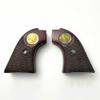 Premium Gun Grips Compatible Replacement Heritage Arms Rough Rider Checkered Rosewood Grips w/24K Gold Plated Buffalo Nickel Coin fits .22 & .22 mag view 1