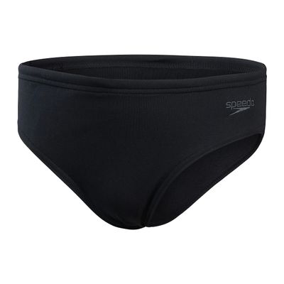 Speedo Boy's Endurance+ 6.5cm Swimming Briefs, Black, 7-8 Years