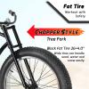 Tracer Siena Stretch Beach Cruiser Bike for Adults,Chopper Style with 1/3/7 Speed, Alloy Fat Rims and Fat Tires. (1 Speed Regular, Black) view 2