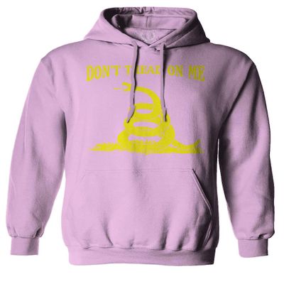 0024. American Don't Tread ON ME Military Combat United State Patriotic Style Sweatshirt Pullover Hoodie (Light Purple, Medium)