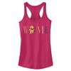 Disney Junior's Winnie Pooh Fashion Slim Fit, Scoop Hem Racerback Tank, Dark Pink, Medium view 1