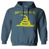 0024. American Don't Tread ON ME Military Combat United State Patriotic Style Sweatshirt Pullover Hoodie (Indigo Blue, Medium) view 1