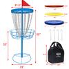 Disc Golf Basket with Discs | Portable Disc Golf Target with Heavy Duty 24-Chains Disc Golf Course Basket, Come with 6pcs Discs with Carry Bag - Multi Color Available. view 3