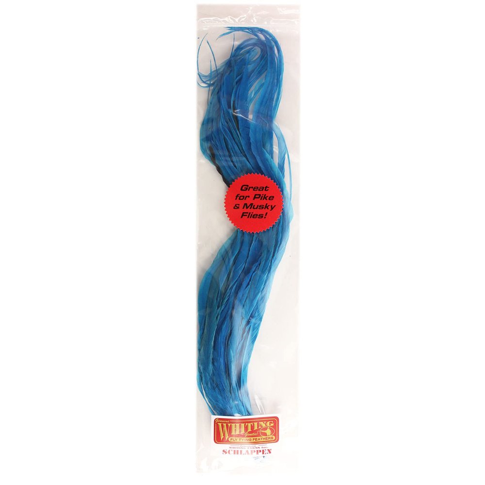 Whiting Farms Schlappen Bundles 10 14 in White Dyed Kingfisher Blue