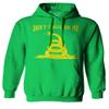 0024. American Don't Tread ON ME Military Combat United State Patriotic Style Sweatshirt Pullover Hoodie (Irish, Large) view 1