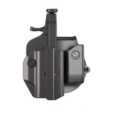Orpaz T41 Adjustable and Modular CZ P07 Holster Compatible with OWB CZ P07 Holder with Light/Laser/Optics, Paddle with Magazine Holder - Unisex - Will Secure Your Handgun with a Tactical Appearance