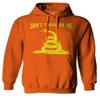 0024. American Don't Tread ON ME Military Combat United State Patriotic Style Sweatshirt Pullover Hoodie (Orange, Large) view 1