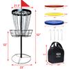 SGSPORT Disc Golf Basket with Discs | Portable Disc Golf Target with Heavy Duty 24-Chains Disc Golf Course Basket, Come with 6pcs Discs with a Handbag - Multi Color Available view 2