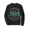 37 Year Old Bday Legend Since 1989 - Vintage 37th Birthday Sweatshirt view 1