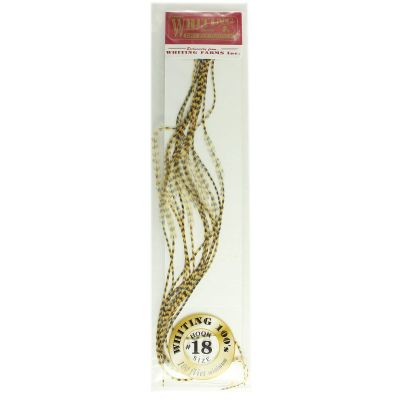 Whiting Farms 100 Packs Size 18 Grizzly Dyed Golden Straw