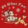 Disney Characters Sled Dog Group Girl's Solid Crew Tee Red view 3
