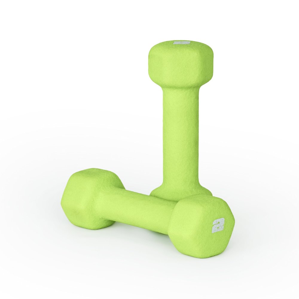 CAP Neoprene Dumbbell Weights, 2 lb Pair, Chartreuse