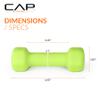 CAP Neoprene Dumbbell Weights, 2 lb Pair, Chartreuse view 3