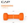 CAP Barbell Neoprene Dumbbell Weights, 3 lb Pair, Spiced Orange view 3