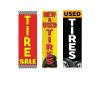 COBB PROMO Tire Sale New & Used Tires Advertising Rectangle Boomer Feather Flags Complete Kits with Three Flag Poles and Three Ground Spikes view 2