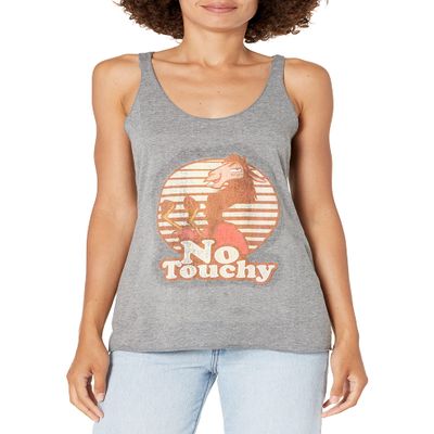 Disney Junior's Emporer's New Groove No Touchy Tri-Blend Racerback Layering Tank, Gray Heather, XX-Large