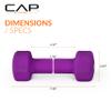 CAP Barbell Neoprene Dumbbell Weights, 5 lb Pair, Violet view 3