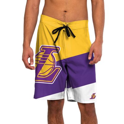 foco Los Angeles Lakers NBA Mens Color Dive Boardshorts - L