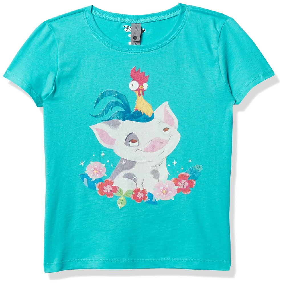 Disney Girl's Tropical Buddies T-Shirt, Tahiti Blue, X-Small