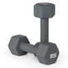 CAP Barbell Neoprene Dumbbell Weights, 15 lb Pair, Ash view 1