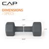 CAP Barbell Neoprene Dumbbell Weights, 15 lb Pair, Ash view 3