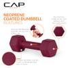 CAP Barbell Neoprene Dumbbell Weights, 15 lb Pair, Ash view 4