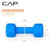 CAP Barbell Neoprene Dumbbell Weights, 6 lb Pair, Azure view 3