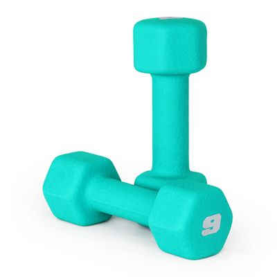 CAP Barbell Neoprene Dumbbell Weights, 9 lb Pair, Mint