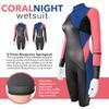 Platinum Sun Womens Shorty Wetsuit| 2mm Limestone Neoprene Long Sleeve Wet Suit (CoralNight, M) view 3