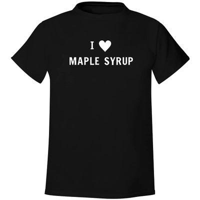 I Heart Love Maple Syrup - Men's Soft & Comfortable T-Shirt, Black, XX-Large
