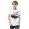 AC high-Performance Pony car Cobra Muscle Car Youth Short Sleeve T-Shirt White