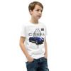AC high-Performance Pony car Cobra Muscle Car Youth Short Sleeve T-Shirt White view 2