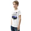 AC high-Performance Pony car Cobra Muscle Car Youth Short Sleeve T-Shirt White view 3