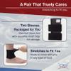 CRS Cross Ankle Gel Sleeves. One Pair of Premium Padded Skate Socks to Cushion and Protect Ankle, Foot and Leg for Figure Skating, Ice Hockey, Roller, Inline Skates. Riding or Ski Boots. (Black) view 3